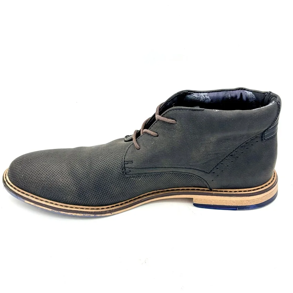 Madden for Buckle Black Perforated Desert‎ Chukka Ankle Boots Mens 10 Vegan